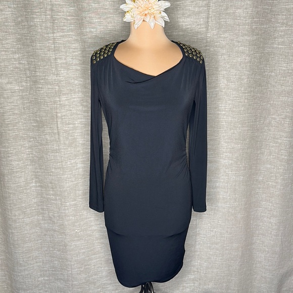 MICHAEL Michael Kors Dresses & Skirts - Michael Kors Black L/S Dress with Brass Detail